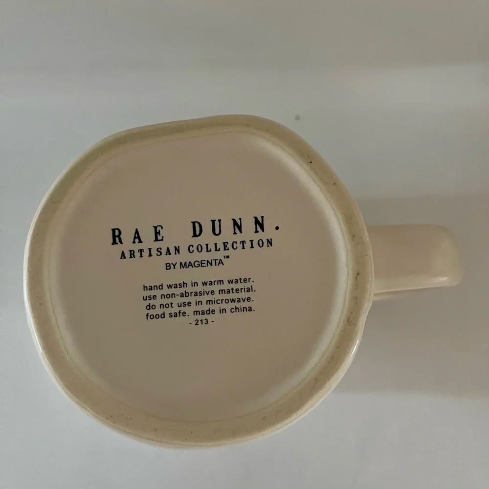 Rae Dunn Ceramic TIS THE SEASON Mug, Double Sided with Christmas Tree 20 oz